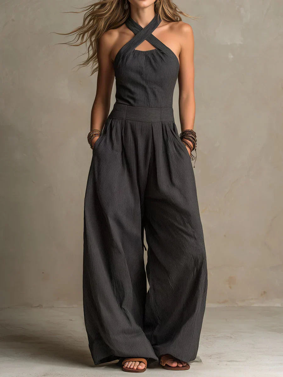 Louisa | Jumpsuit di design con collo incrociato