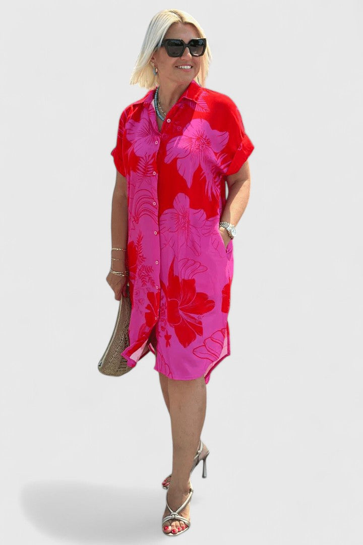 LUCY – ABITO CHEMISIER TROPICAL BLOOM