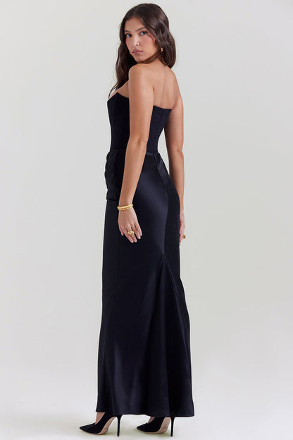 Paloma - Elegante Abito maxi Senza maniche di Satin