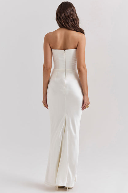 Paloma - Elegante Abito maxi Senza maniche di Satin