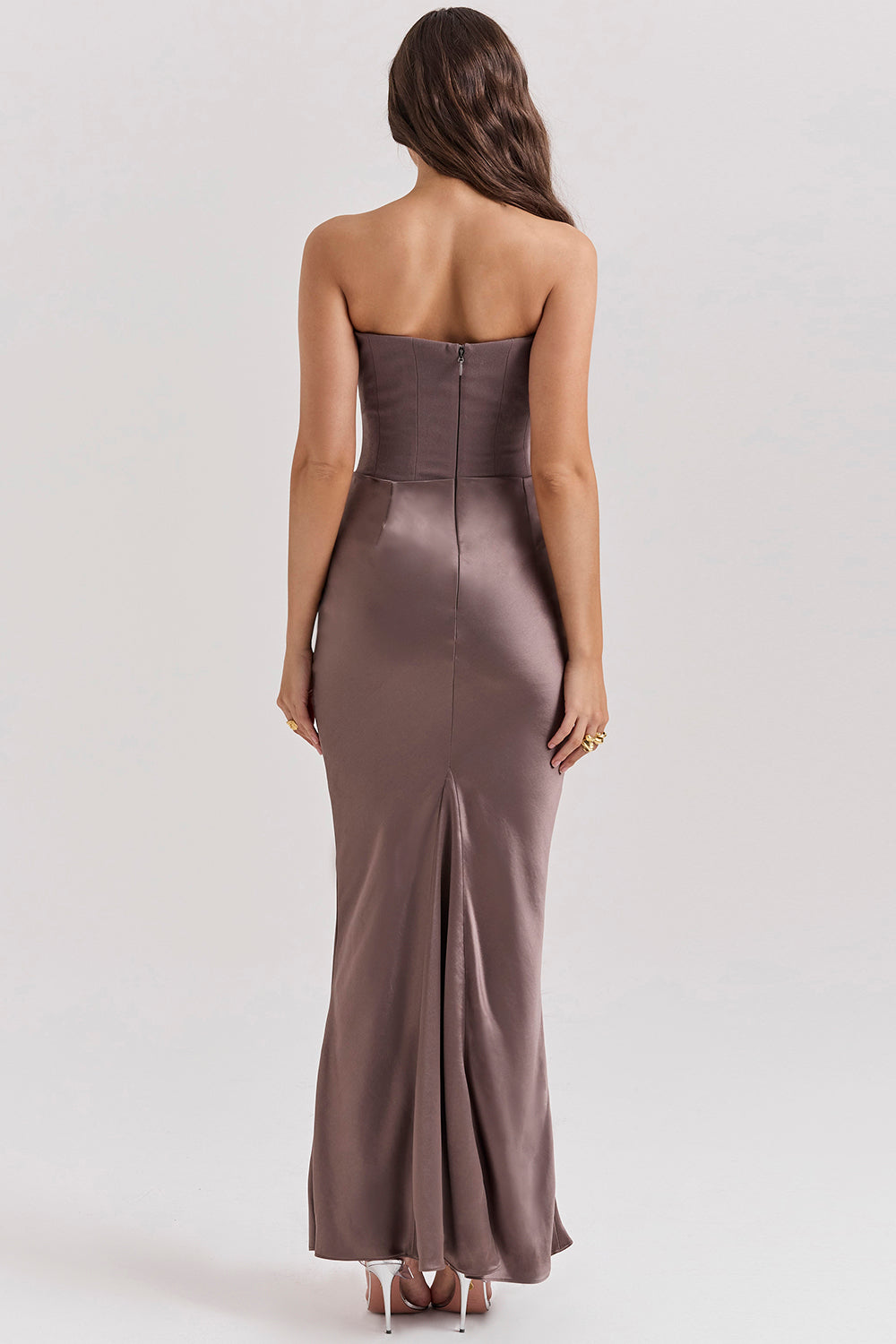 Paloma - Elegante Abito maxi Senza maniche di Satin
