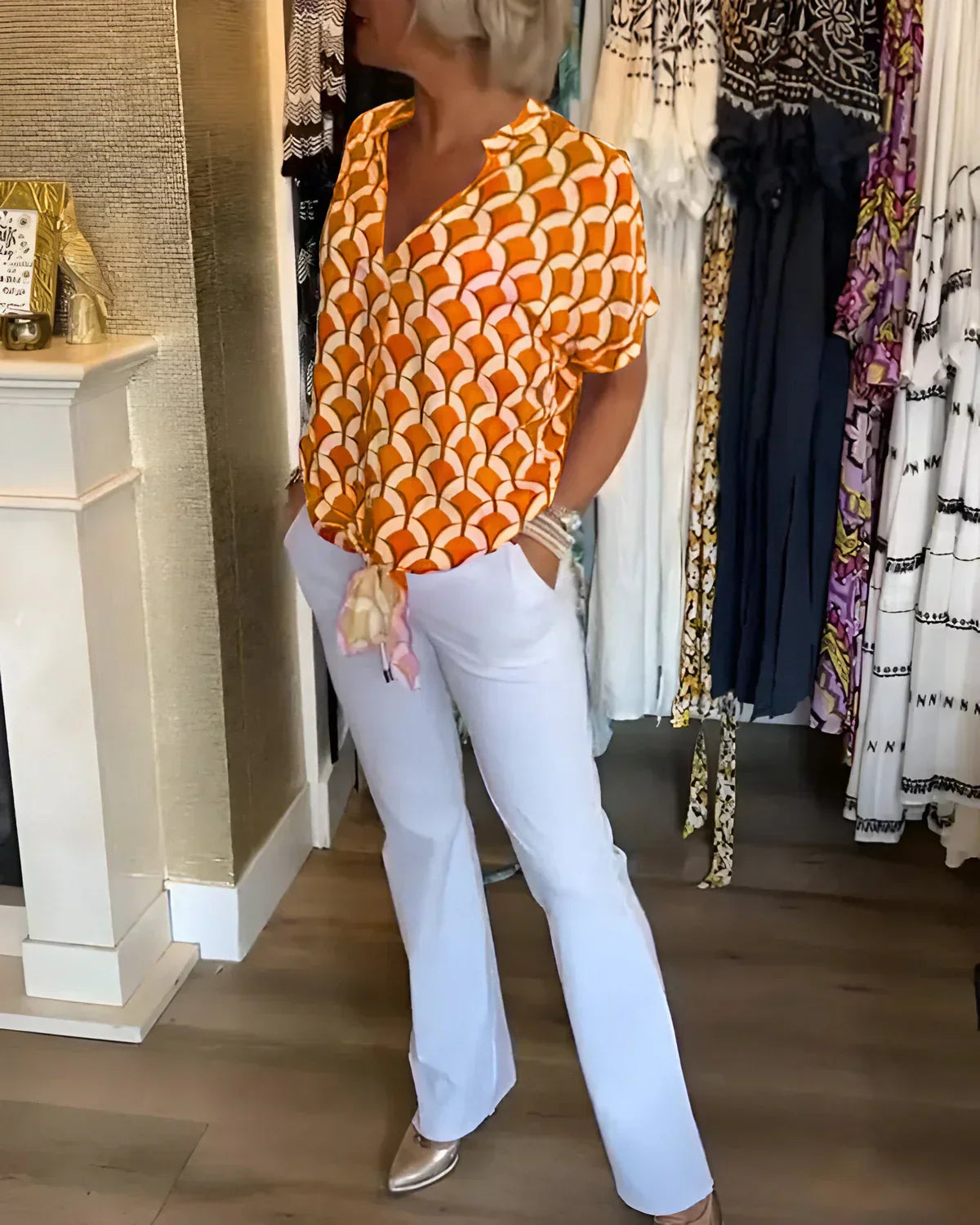 BLUSA STAMPATA ELEGANTE SOLVEIG