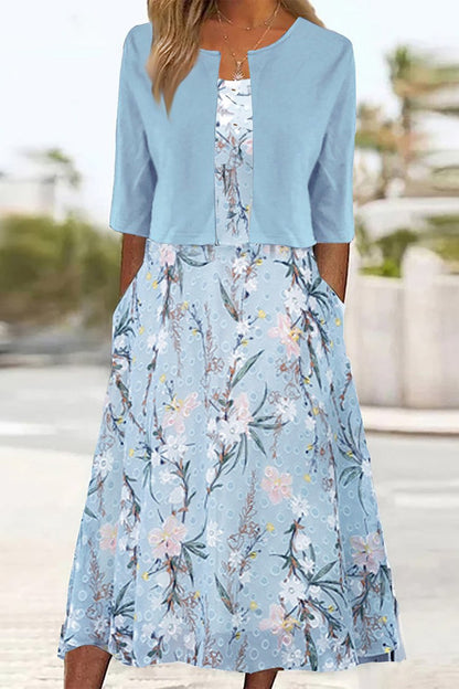 Ivy – Completo Midi Floreale Elegante
