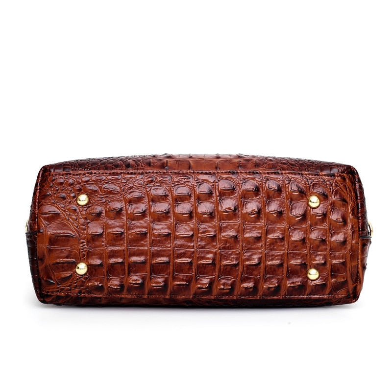 Oriana - Borsa di Coccodrillo con Gradiente Retrò