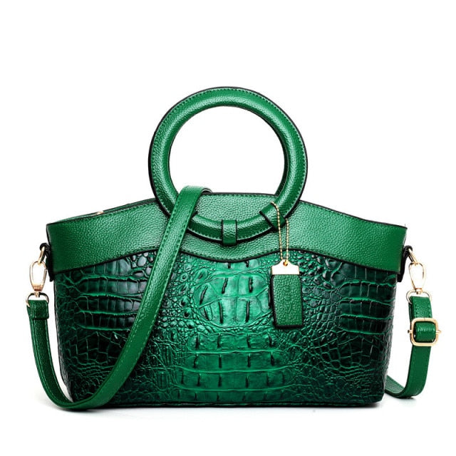 Oriana - Borsa di Coccodrillo con Gradiente Retrò
