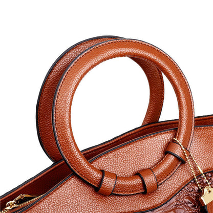 Oriana - Borsa di Coccodrillo con Gradiente Retrò