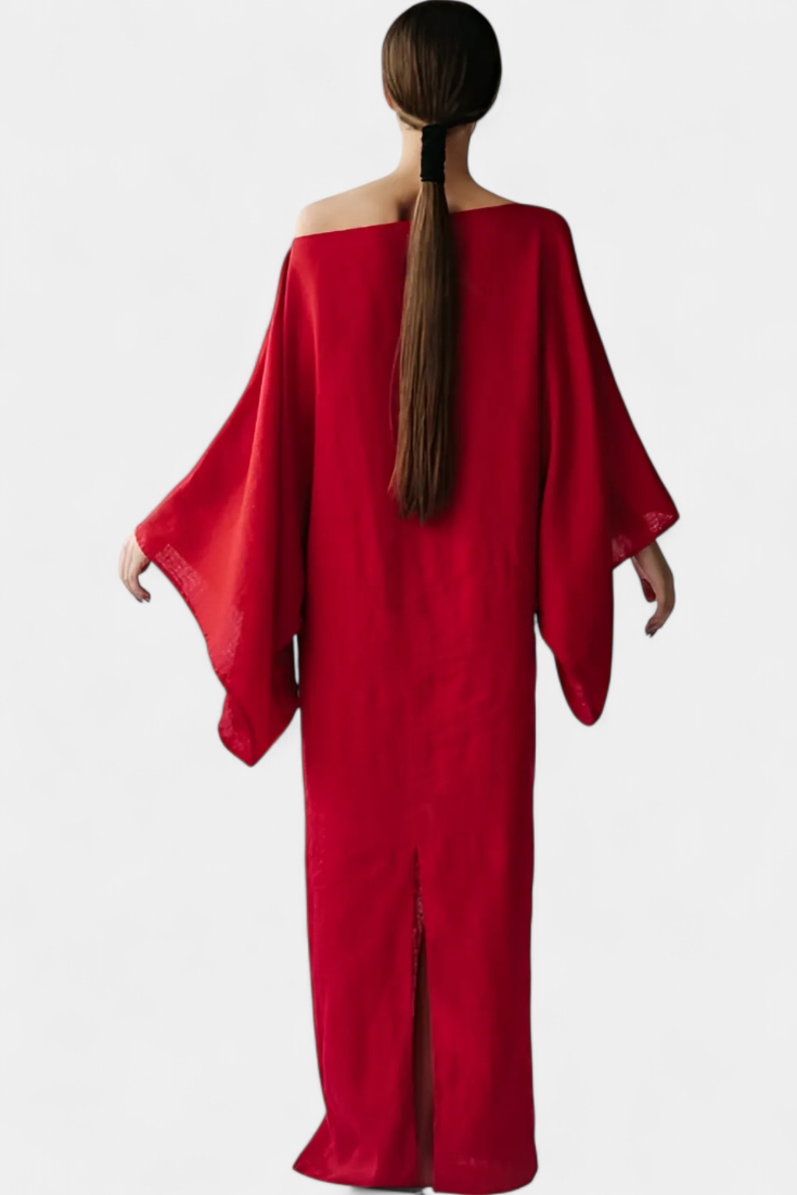 Kamilia Abito Kimono in lino e Cotone