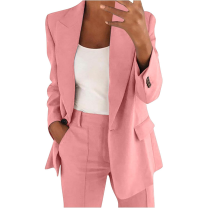 ALVERIA – SET DI BLAZER E PANTALONI ELEGANTE PER UN STILE ELEVATO