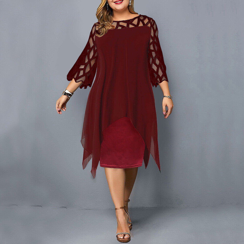 Kirsty | Elegante Abito Midi Taglia Grande da donna Modernas