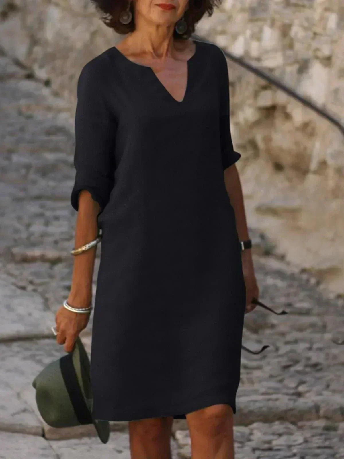 Maria | Abito elegante con scollo a V