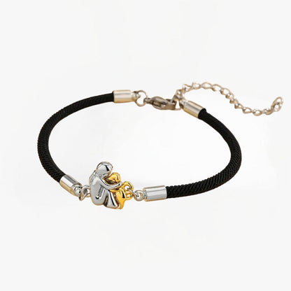 Elisa - Bracciale con cordoncino e icona cane