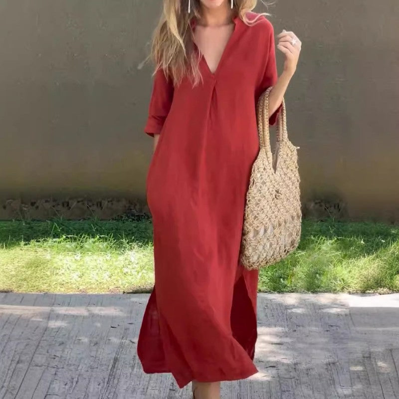 DELILAH – ABITO DA SERA ELEGANTE CON SPACCO IN V