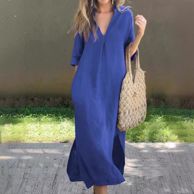 DELILAH – ABITO DA SERA ELEGANTE CON SPACCO IN V