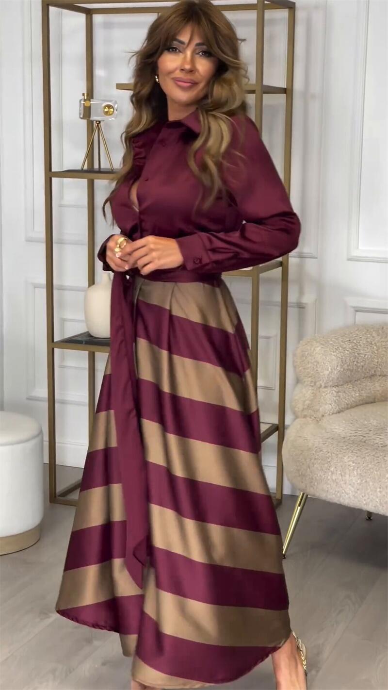 Yvonne | Abito Maxi con Righe