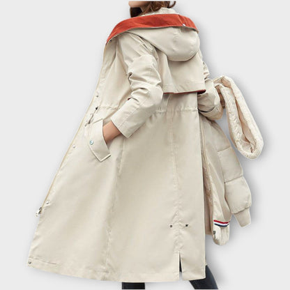 Parka invernale lungo in pelliccia sintetica