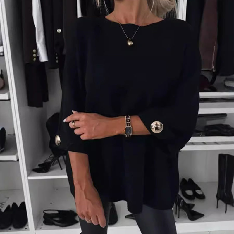 Millie - Top elegante con Maniche di Bottone