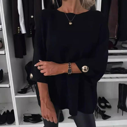 Millie - Top elegante con Maniche di Bottone