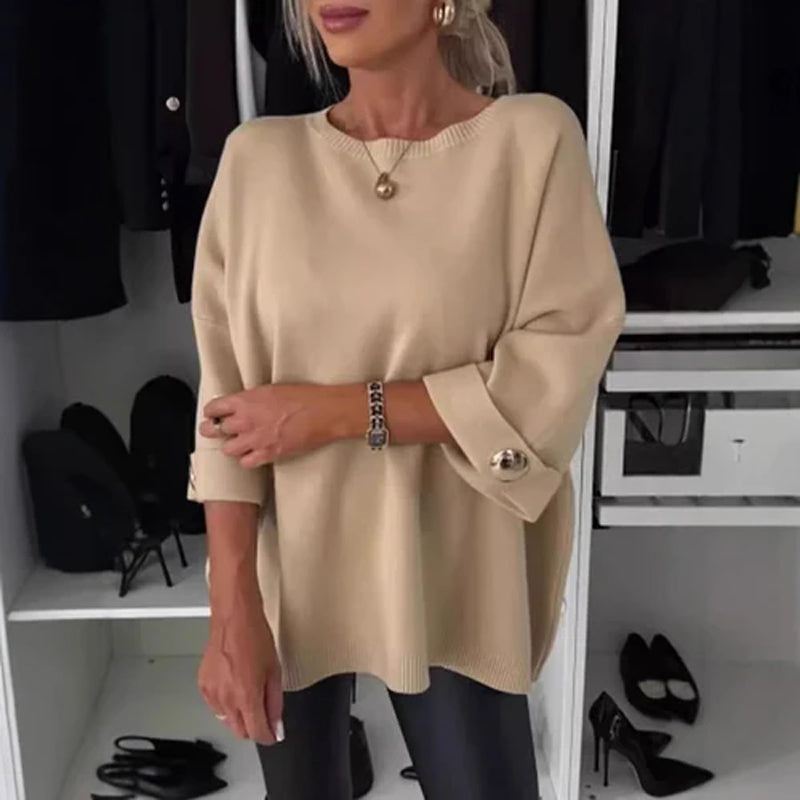 Millie - Top elegante con Maniche con bottoni