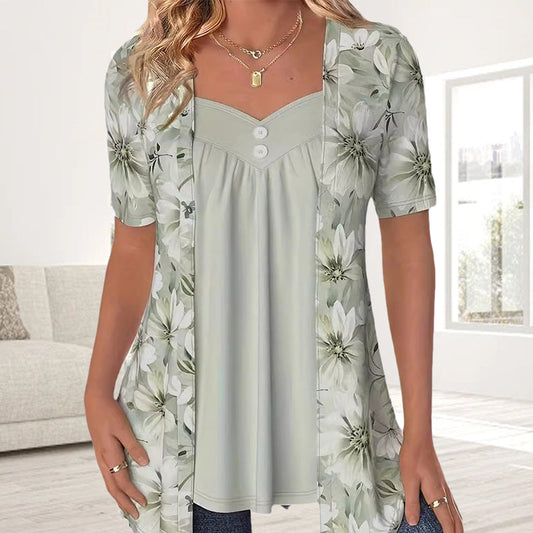 NORBERTHA - BLUSA DI FIORI MODERNA