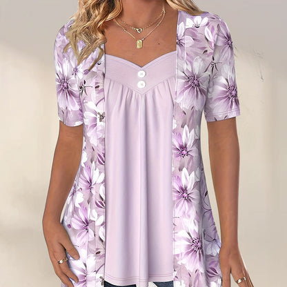 NORBERTHA - BLUSA DI FIORI MODERNA