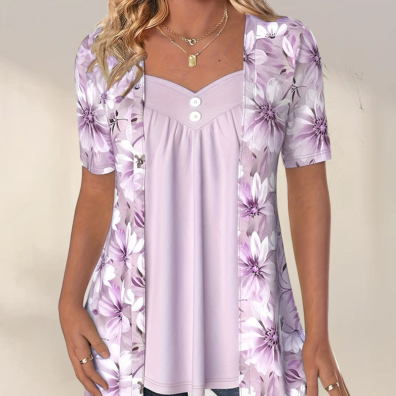 NORBERTHA - BLUSA FLOREADA MODERNA