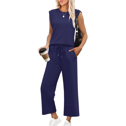 AVALINA – TOP SENZA MANICHE CASUAL E SHORTS AMPI