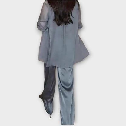 Set Elegante di Tre Pezzi con Vestibilità rilassata