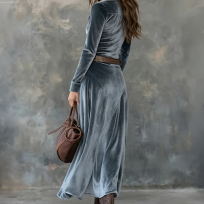 Dolce | Abito maxi vintage di terciopelo fluido