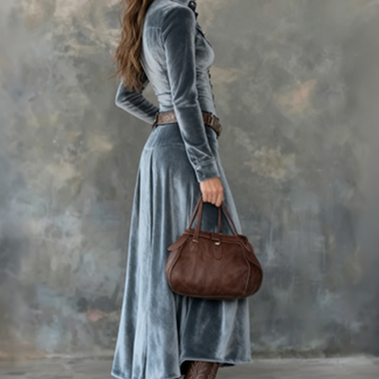 Dulce | Abito Maxi vintage di velluto fluido