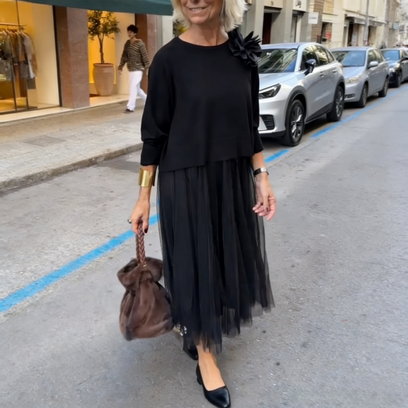 Completo coordinato donna 2 Piezas: Abito e Top di Manica lunga
