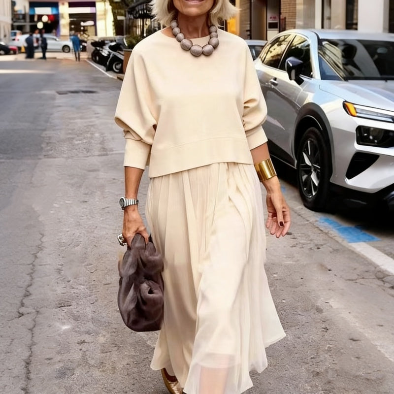 Completo coordinato donna 2 Piezas: Abito e Top di Manica lunga