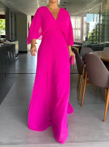 Jennifer | RIA™ Abito Maxi Acanalado Flotante