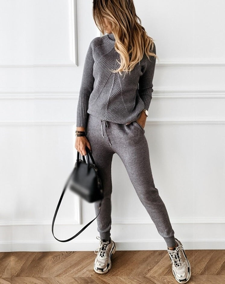 Completo da donna di Maglia di 2 Capi con Pantalones e Maglione