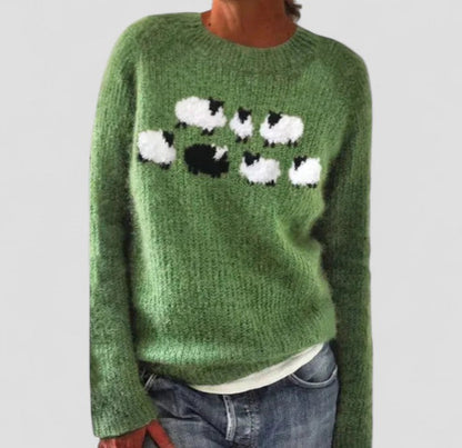 Sienna | Maglione in maglia fantasia da donna | Taglio rilassato e caldo