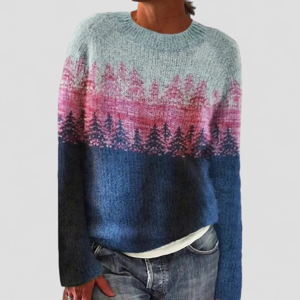 Sienna | Maglione in maglia fantasia da donna | Taglio rilassato e caldo