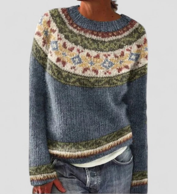 Sienna | Maglione in maglia fantasia da donna | Taglio rilassato e caldo
