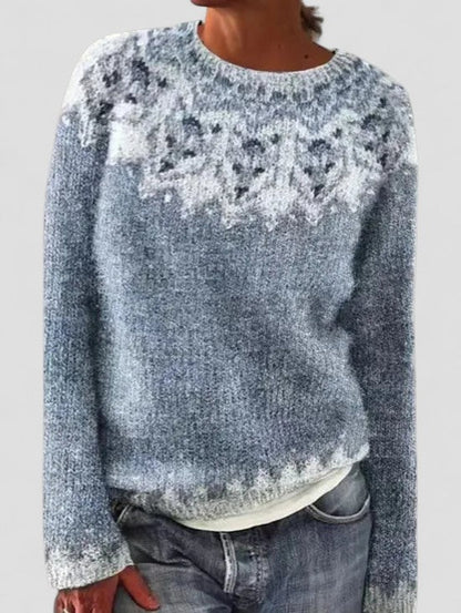 Sienna | Maglione in maglia fantasia da donna | Taglio rilassato e caldo