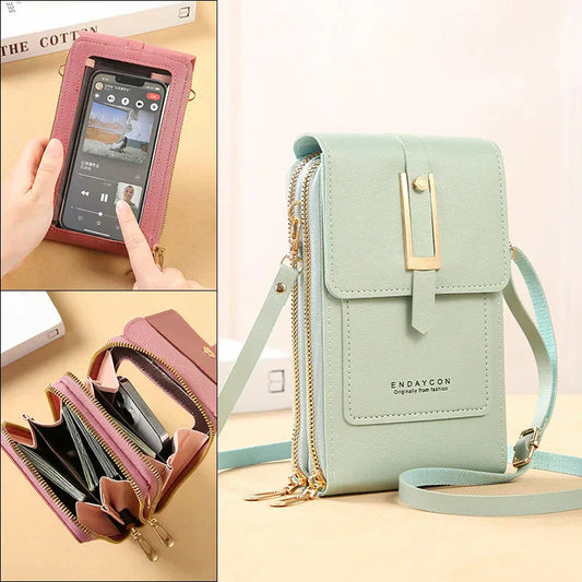 Borsa in Pelle a Tracolla per Telefono