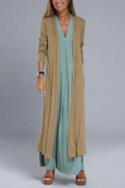 Elfriede | Abito maxi elegante con Cárdigan Gratis per Ogni Occasione