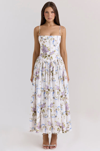 Kessara - Elegante Abito Maxi di Estate con Spalline Espagueti